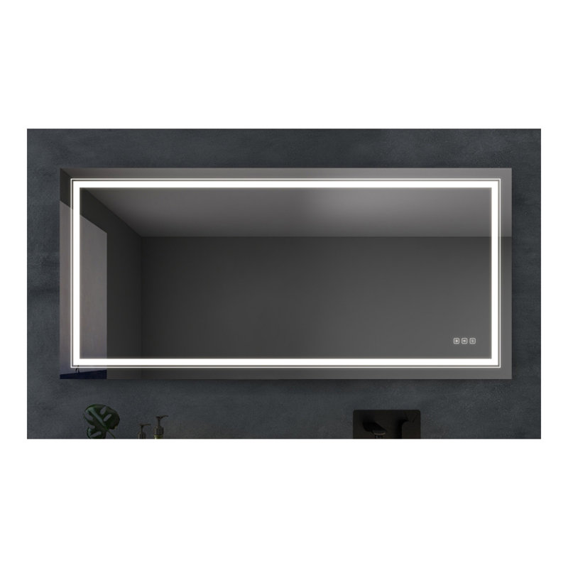 Miroir anti-buée avec bouton 3055
