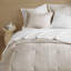 Ensembles de literie pour très grand lit neutres 7 pièces, tissu en polyester confortable avec motif rayé tissé pour une maison moderne