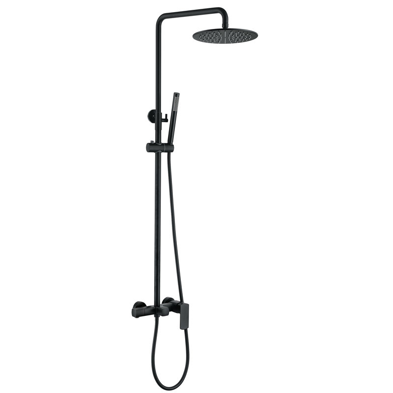 Brushed Gold Adjustable Rain Shower System with Handheld