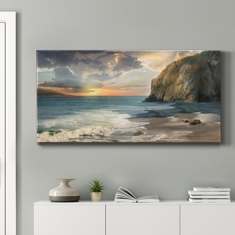 Crique privée - reproduction d'art sur toile tendue, H 20 po x l 50 po x P 1,5 po