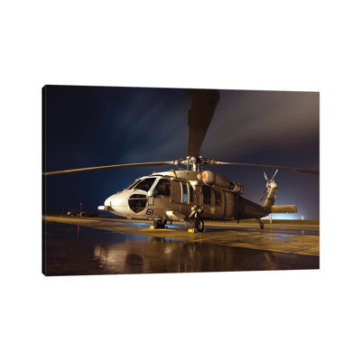 A US Navy MH-60S Seahawk Helicopter by Stocktrek Images - Wrapped Canvas Print