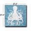 White Octopus Coastal Canvas Wall Art