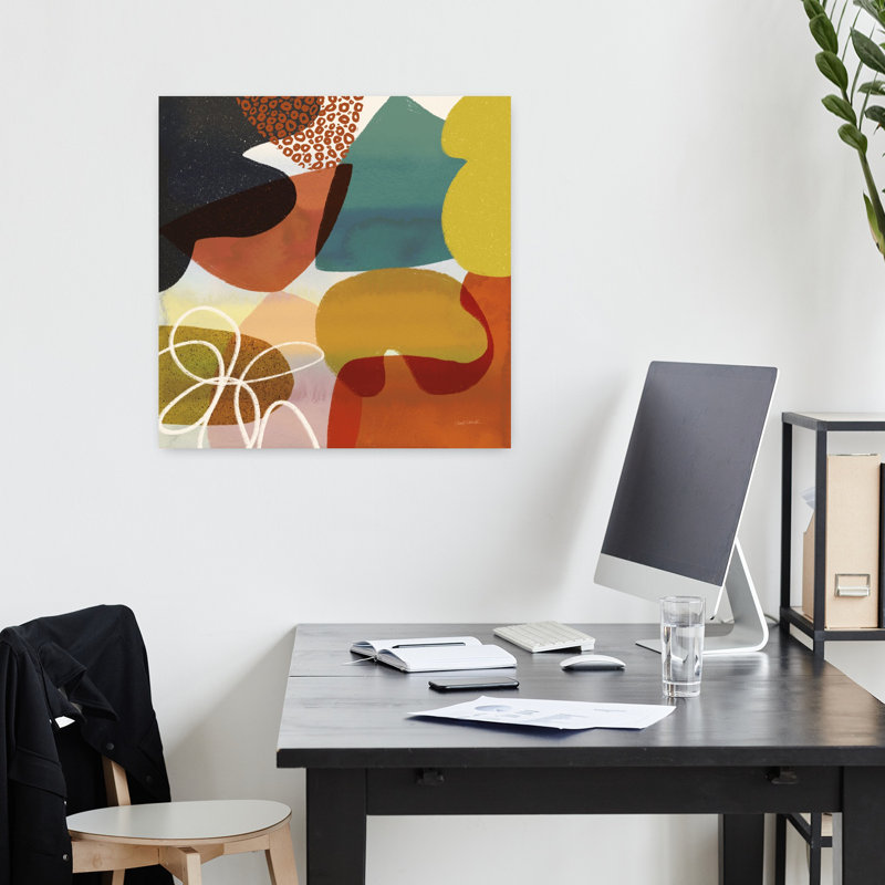 Variété VI, art contemporain moderne abstrait, H 18 po x l 18 po