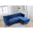 Tetouan Velvet Microsuede Sofa Chaise-1444938049