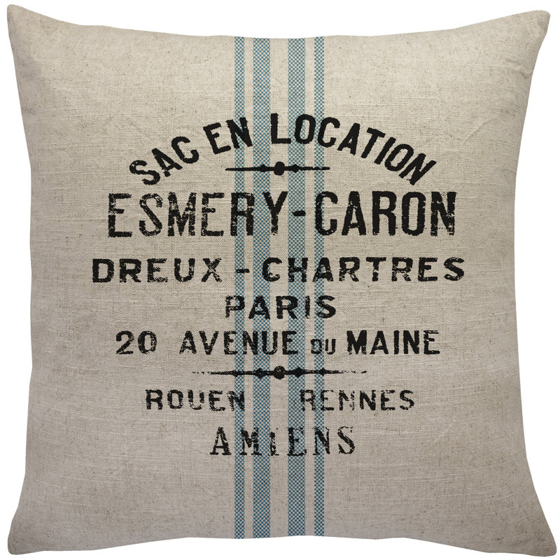 French Linen Reversible Throw Pillow