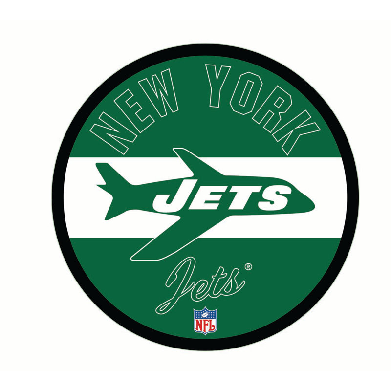 NFL Vintage LED 23" Round Lighted Wall Sign, NFL New York Jets
