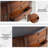 Walnut Finish Solid Wood Bowfront Console Table