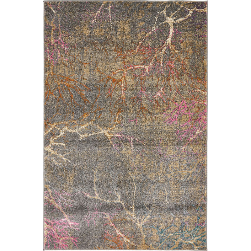 Tapis oriental gris Estrada, Rectangle 4 pi x 6 pi