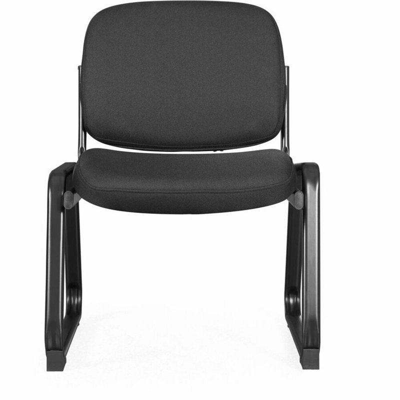 Chaise d'invité noire en tissu