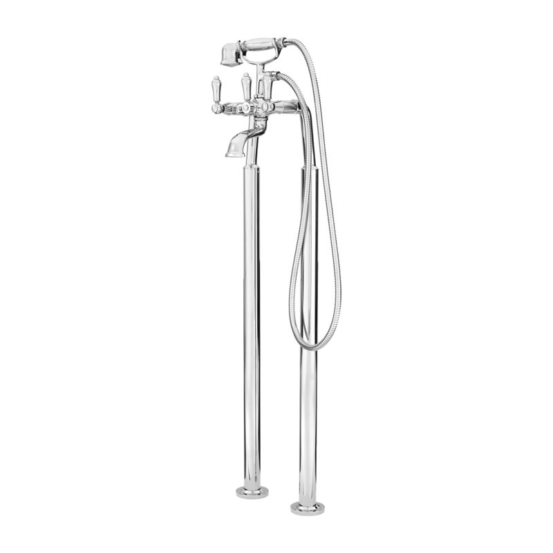 Floor Mounted Tub Spout, Polished Chrome