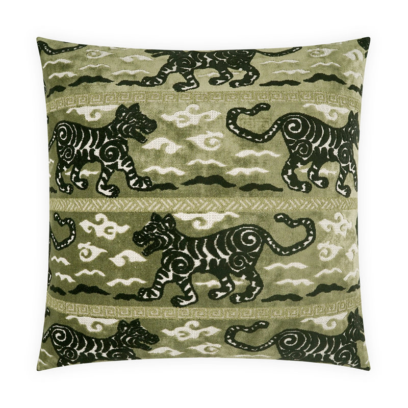 Katana Square Pillow Cover & Insert, Sage, Square 22"