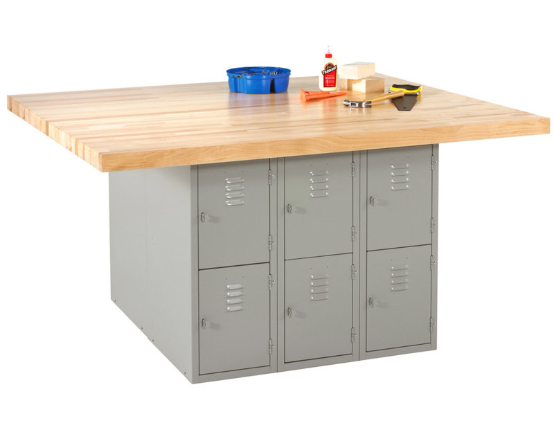 64'' W Wood Top Workbench