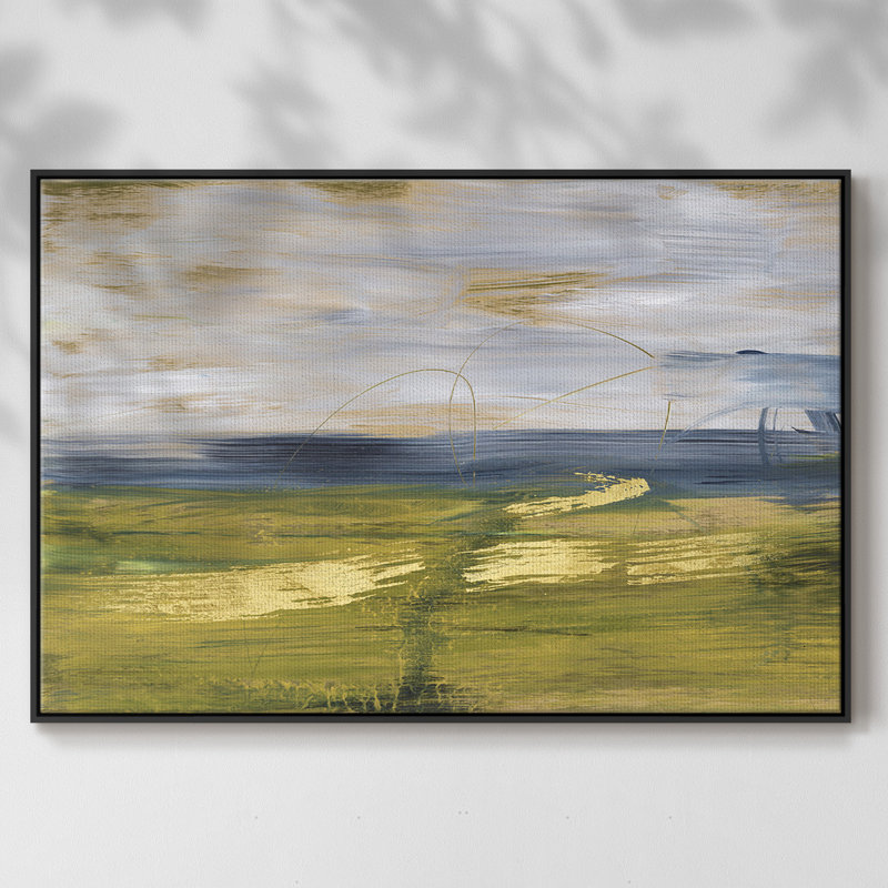 «Sky and land II», reproduction sur toile, H 27 po x l 41 po x P 2 po, Noir