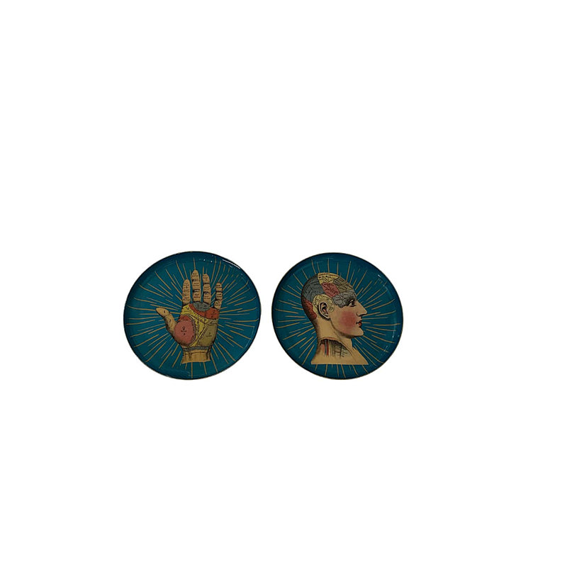 Metal Round 2 Piece Coaster Set