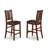 5 Piece Counter Height Pub Set Includes a Rectangle Dining Table and 4 Faux Leather Kitchen Dining Chairs, Mahogany-1147357028