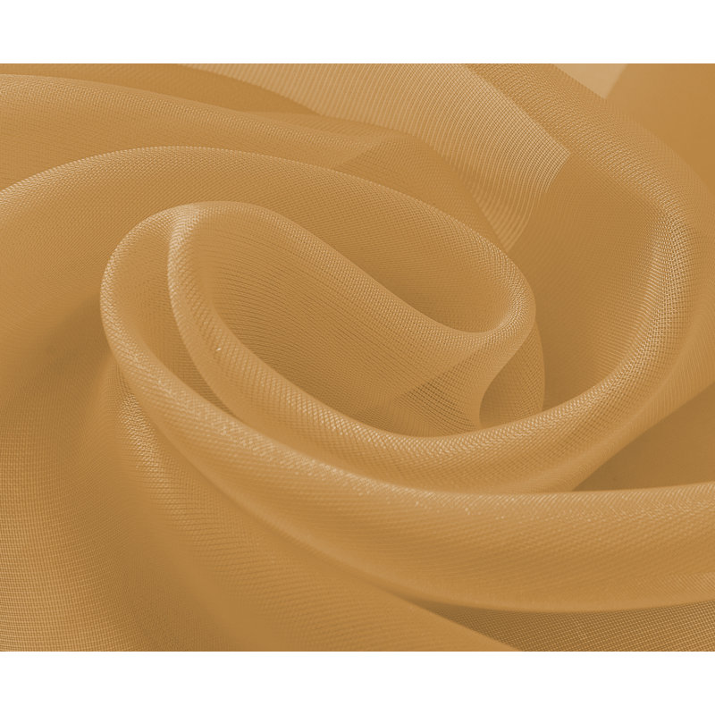 Batavia Voile Solid Sheer Grommet Window Curtain Panel, Neon Orange, 54" W x 90" L