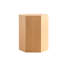 Table de bout hexagonale Nature Wood Grain, facile à utiliser dans les petits bureaux à domicile, table basse moderne 15,92 po 13,28 po 18,9