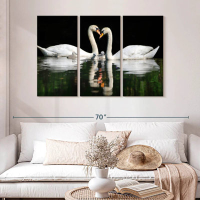 Famille de cygnes Brampt
