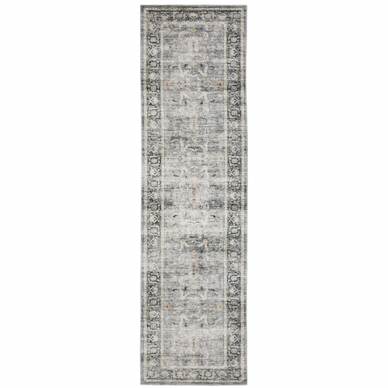 Strouth Machine Woven Polyester Oriental Rug , Runner 2' x 8'