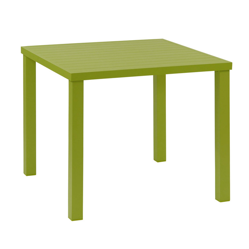Bolden Square Metal Outdoor Dining Table , 90cm W 90cm D, Green
