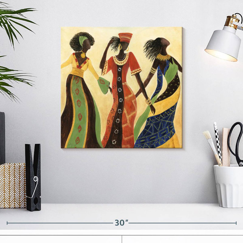 Les femmes navettes de Marrakech II, H 16 po x l 16 po
