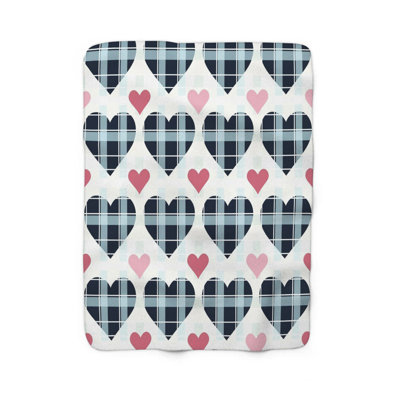 Love Plaid Delight - couverture en sherpa de qualité supérieure 1 pièce