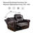 65'' Pillow Top Arm Vegan Leather Reclining Loveseat for Living Room