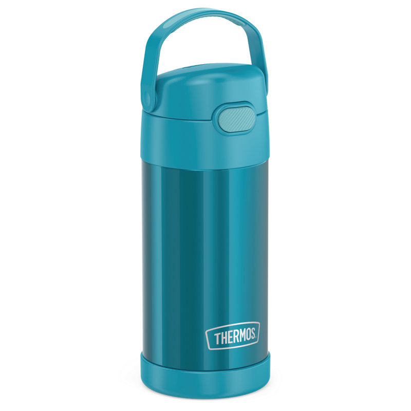 Teal 12oz Stainless Steel Insulated Kids Water Bottle with Straw