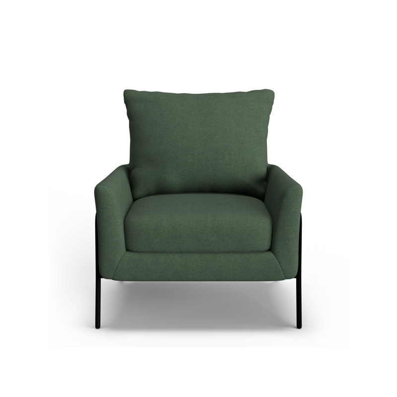 Chaise d'appoint avec pieds en métal noir, Pin