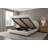 Modern Upholstered Burgas Bed with Rounded Headboard and Storage, Performance Fabric-626120395
