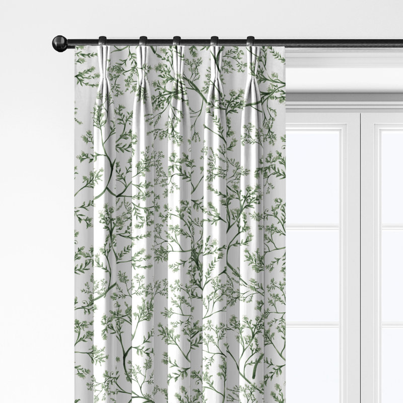 Ensemble de 2 rideaux en plis de coton Tinsley Ivy, L 20 po x L 108 po