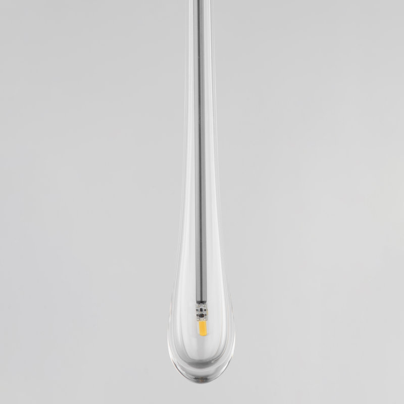 Mathea 1 - Light Teardrop Pendant, Satin Nickel