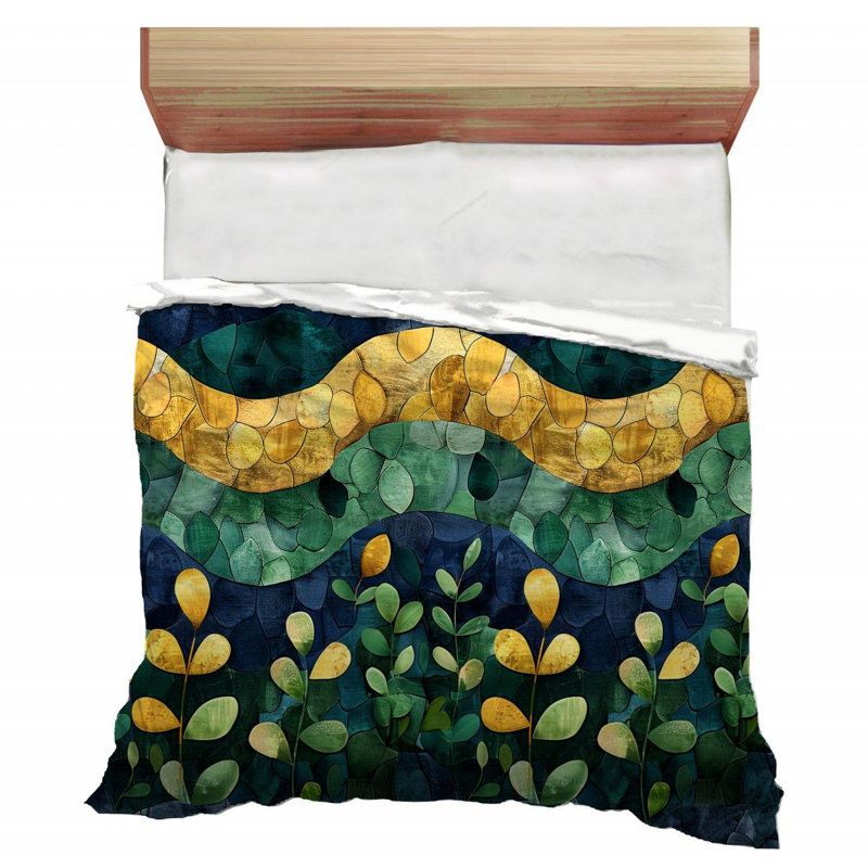 Illustration de l'édredon artistique Waves Bedding, Édredon simple très long