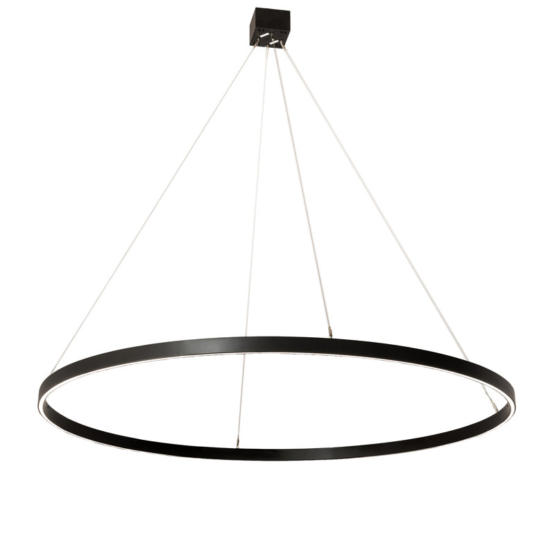 Black and White Acrylic LED Ring Pendant Light