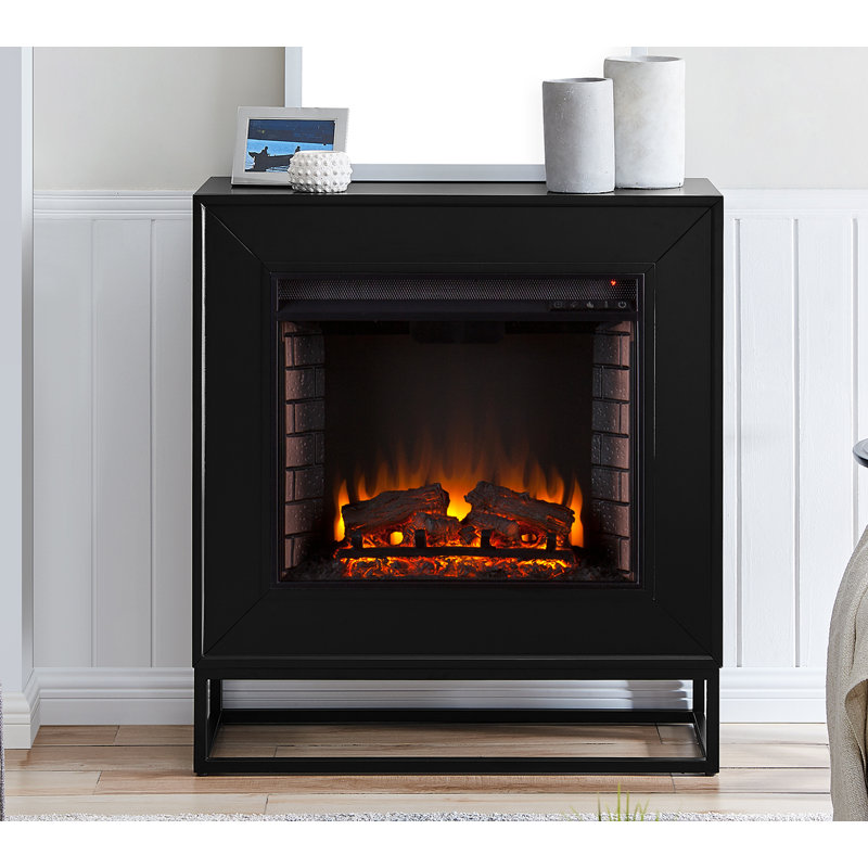 Black Electric Fireplace