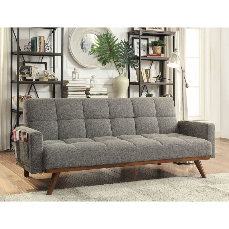 Canapé futon 79,7 "Mid-Century moderne, gris
