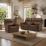 Dual Power Reclining Sofa Set Recliner And Loveseat, Zero Gravity Genuine Leather With Usb And Type-c Ports