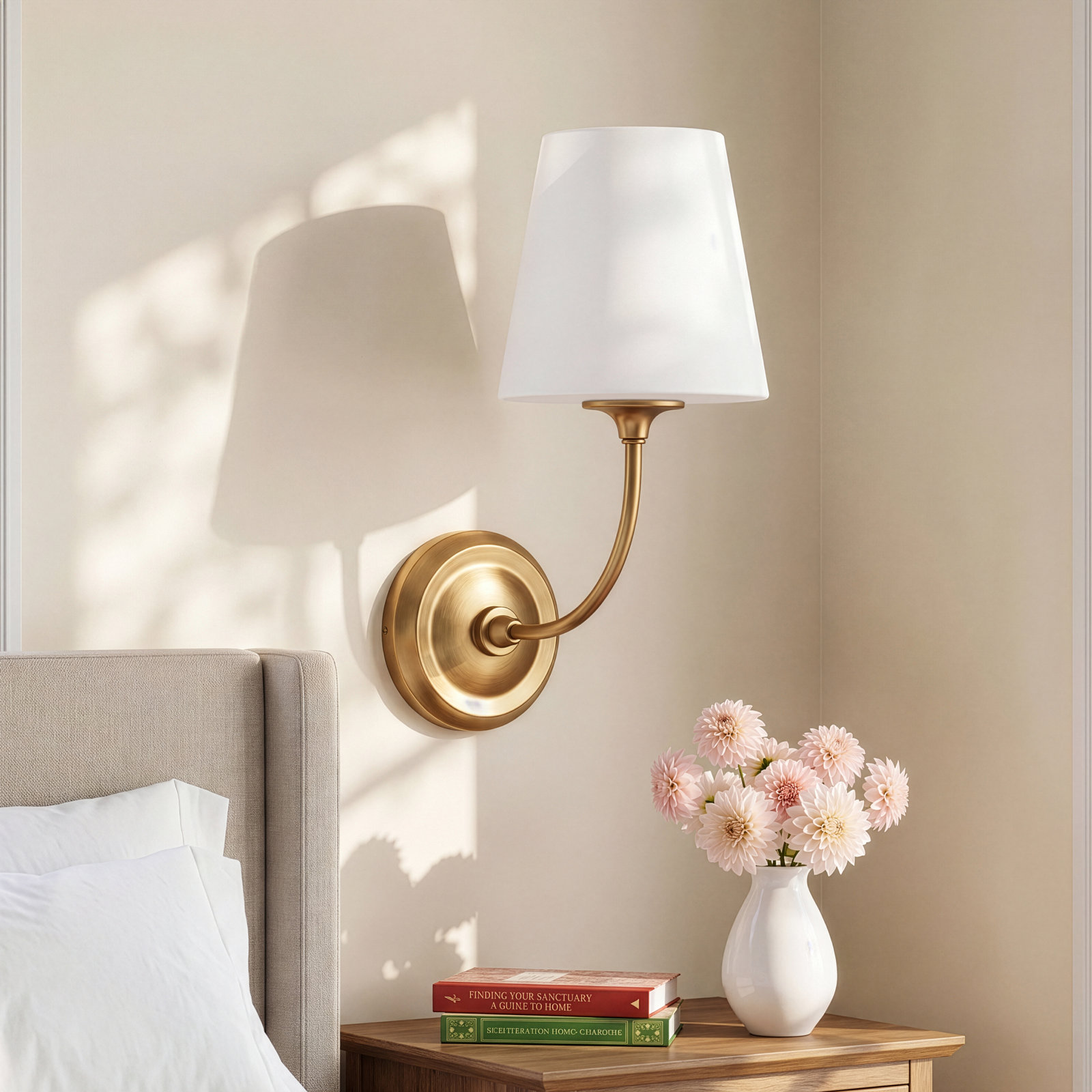 Lane Single Light Armed Sconce, Vibrant Gold