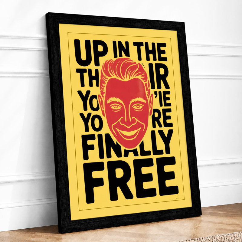 Finally Free Modern - Framed Print, A1 - 84.1 x 59.4 cm, Black