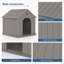 Petit nichoir en plastique toutes saisons, chenil intérieur et extérieur avec plancher surélevé et ventilation discrète-1673627380