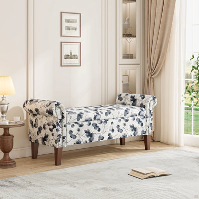 Banc de rangement avec accoudoirs roulés Wallen