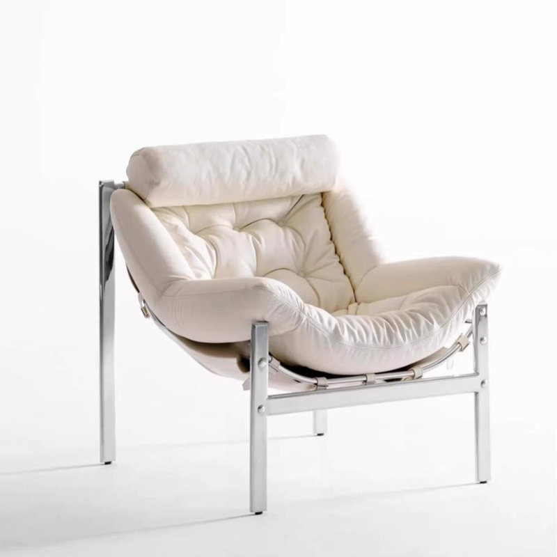 Canapé simple en acier inoxydable, Blanc