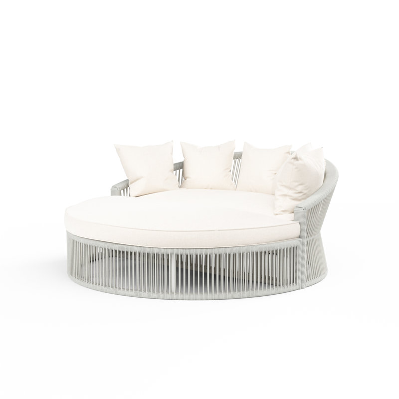 67" Wide Miami Patio Daybed, Echo Ash Sunbrella®, Gray
