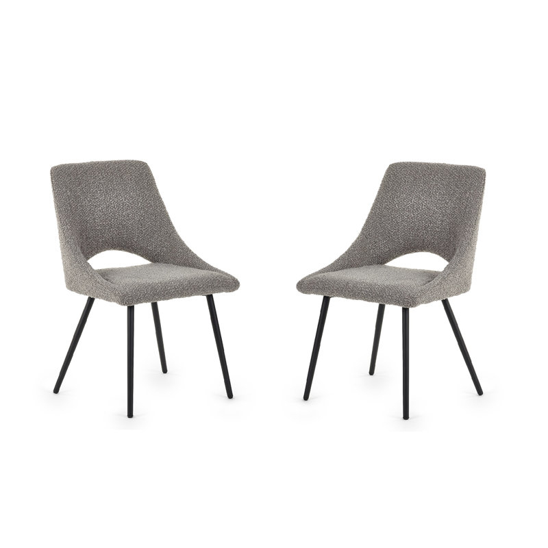 Kathryn 45.5cm H Polyester Blend Upholstered Side Chair, Grey