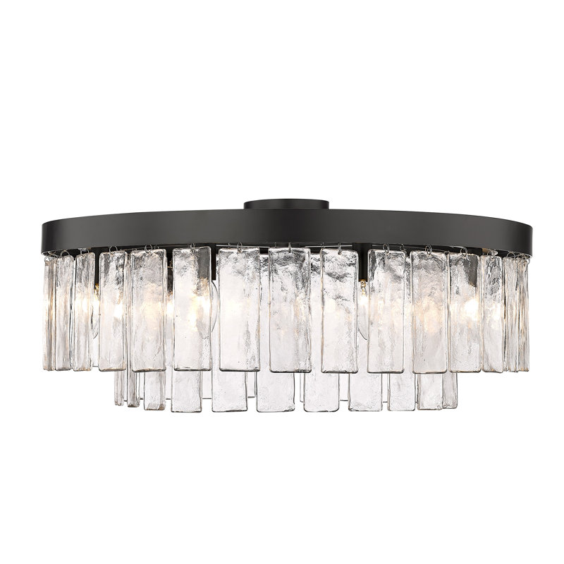 Plafonnier encastré en verre Lynsee, Noir