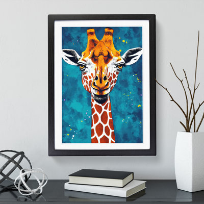 Modern Giraffe - Framed Print