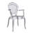 Clear Modern Stackable Acrylic Dining Chair with Arms – Transparent Vanity Armchair for Kitchen, Dining Room, or Bedroom -401635164
