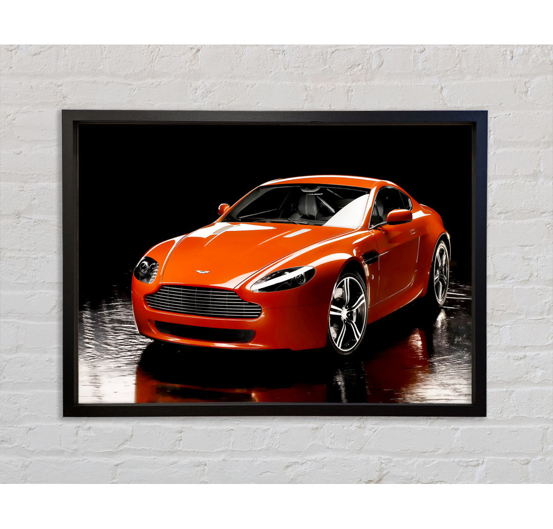 Aston Martin Orange - Einzelner Bilderrahmen Kunstdrucke auf Leinwand