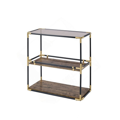 Rustic And Minimalist Rectangular Console Table With Ample Storage And Durable Construction For Modern Homes
