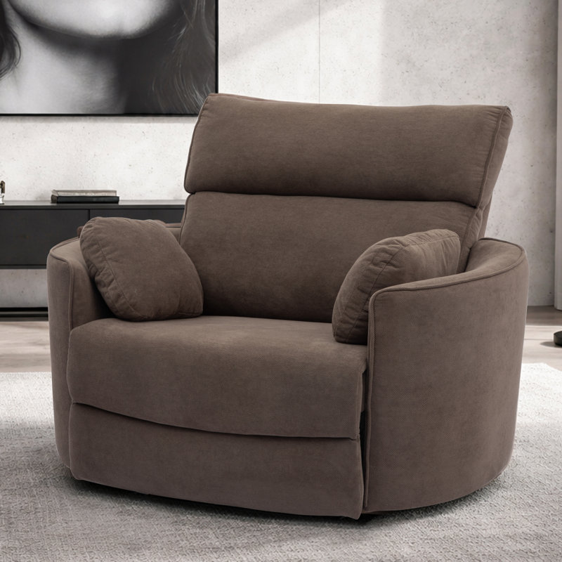 Canapé inclinable 52,5 po, Brun
